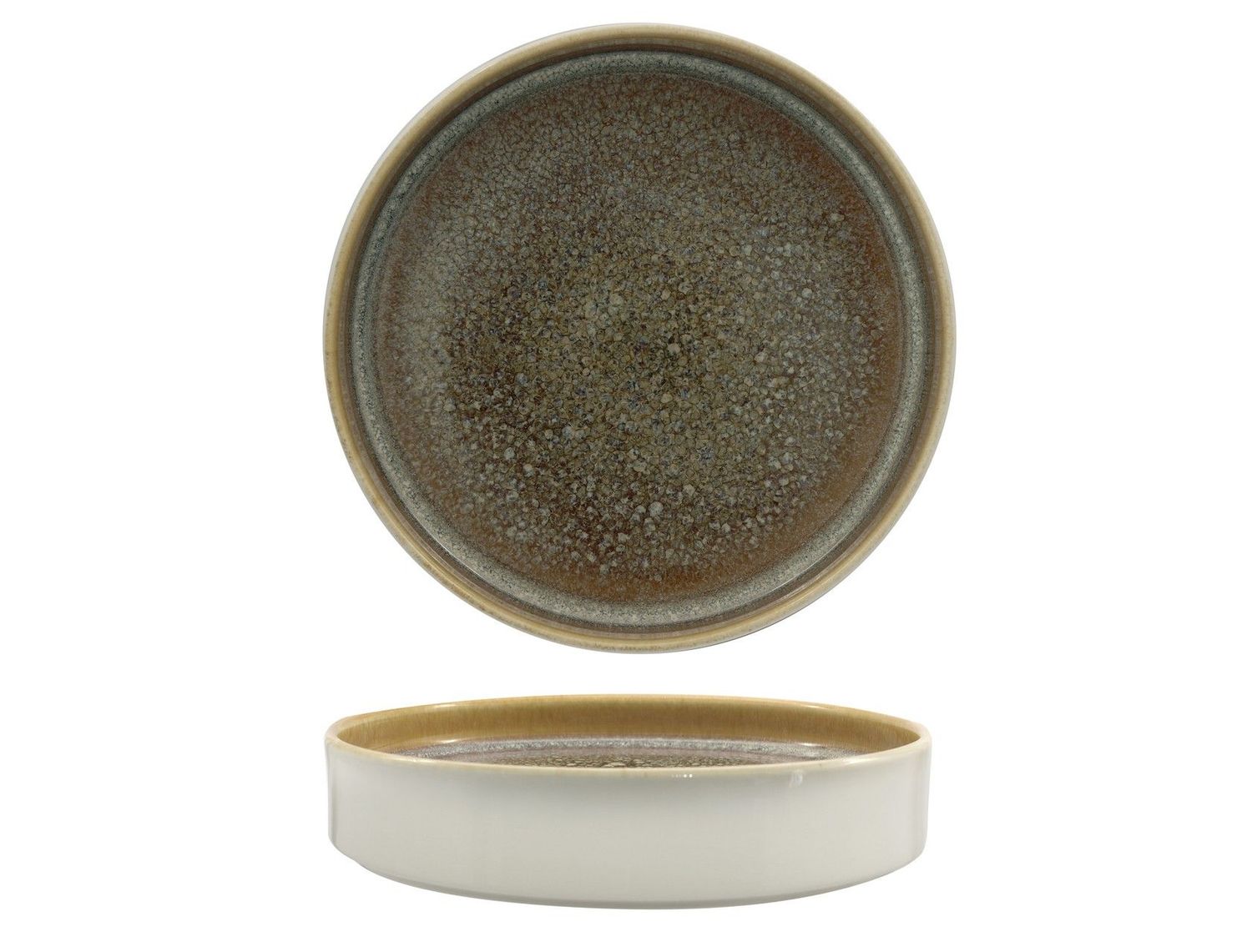 Sango Hospitality - Piatto fondo impilabile con bordo alto 20 cm Caldera Yellow