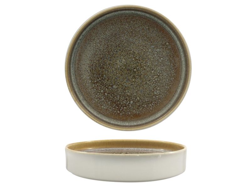 Sango Hospitality - Piatto fondo impilabile con bordo alto 20 cm Caldera Yellow