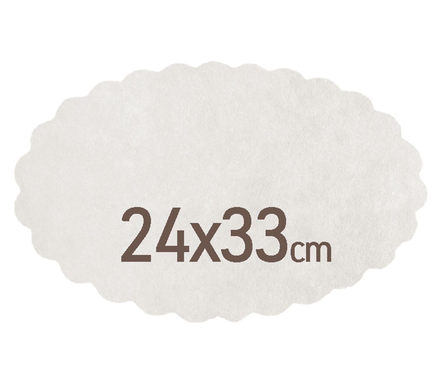 Byo - Carta fritto ovale in paglia bianca 80 gms 24 x 33 cm