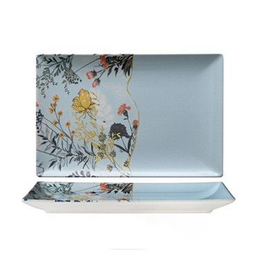 Tirolix - Vassoio Rettangolare 30 x 20 cm Botanica Azzurro