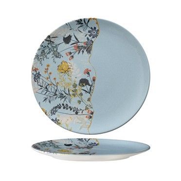 Tirolix - Piatto Piano 26 cm Botanica Azzurro