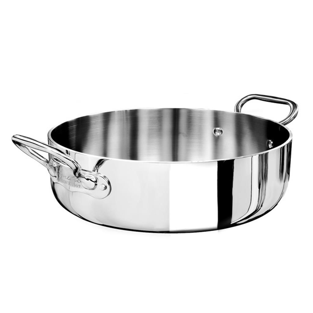 Agnelli - Tegame 2 Manici 28 cm Alu-Inox 5-Ply Induzione