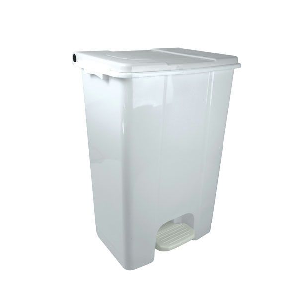 Portarifiuti mobile a pedale bianco 80 L Conti – Medial