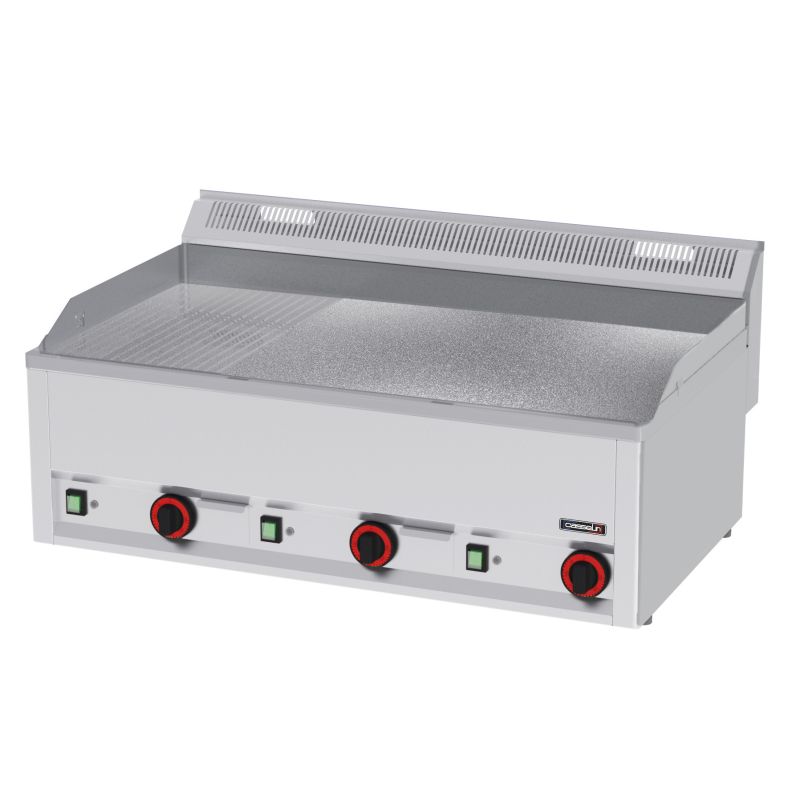 Casselin - Fry top cromo granulato rigato 99