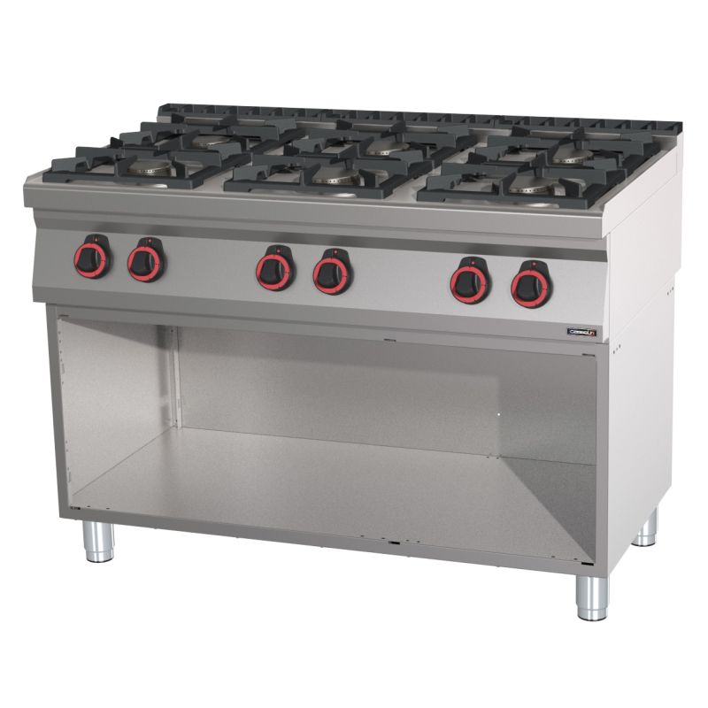 Casselin - Fornello a gas 6 fuochi su vano 120