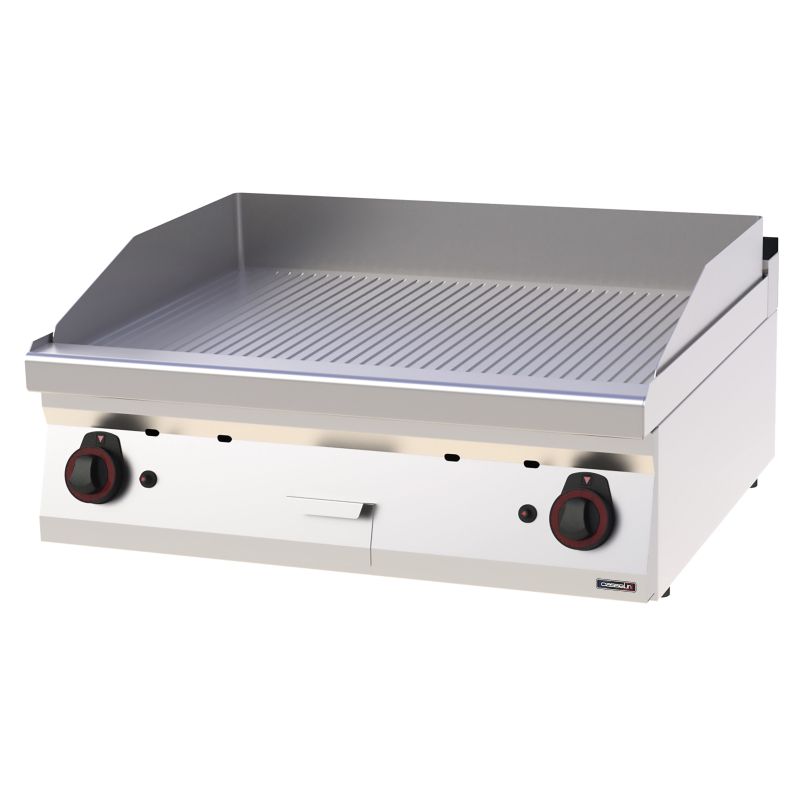 Casselin - Fry top a gas in ghisa rigato 80