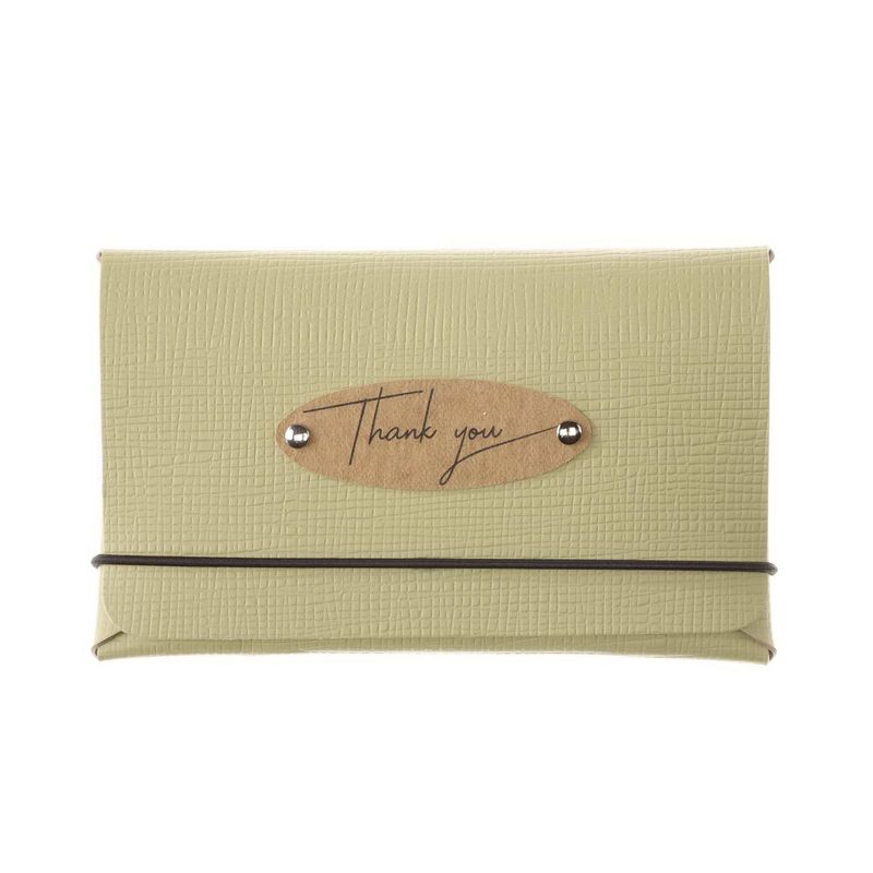 Dag Style - Porta conto con patch thank you Bill Chef 15 x 9,5 cm Salvia