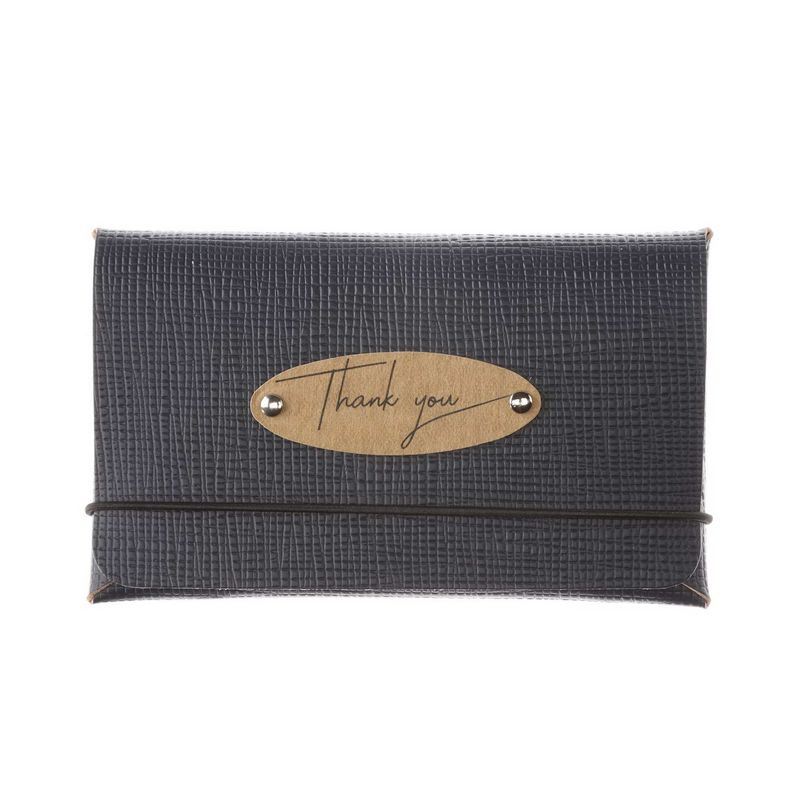 Dag Style - Porta conto con patch thank you Bill Chef 15 x 9,5 cm Blu