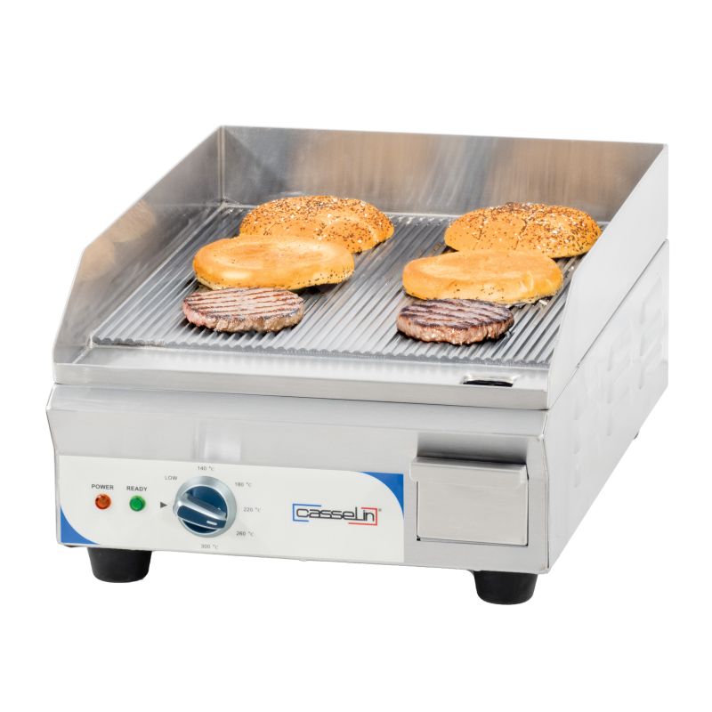 Casselin - Fry top elettrico compatto Premium rigato