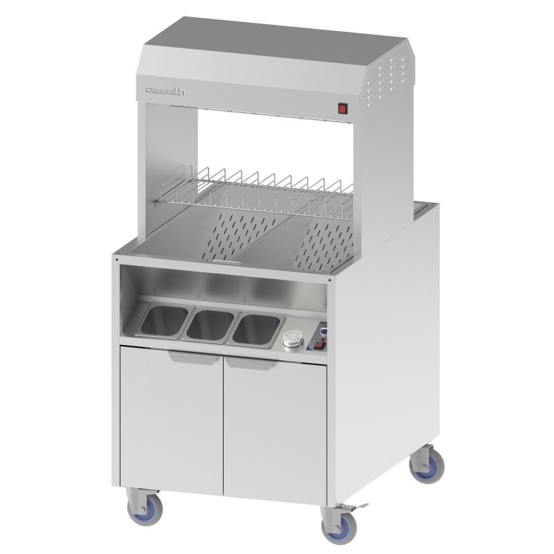 Casselin - Scalda patatine a doppio riscaldamento traversante 800