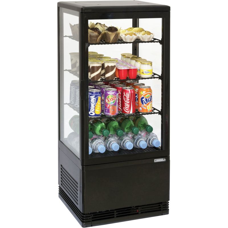 Casselin - Mini vetrina refrigerata positiva 78 l Nera