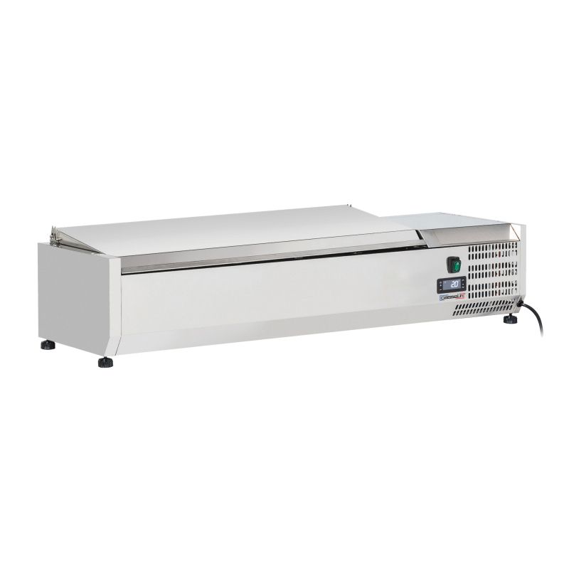 Casselin - Saladette da banco con coperchi 5 x GN 1/4