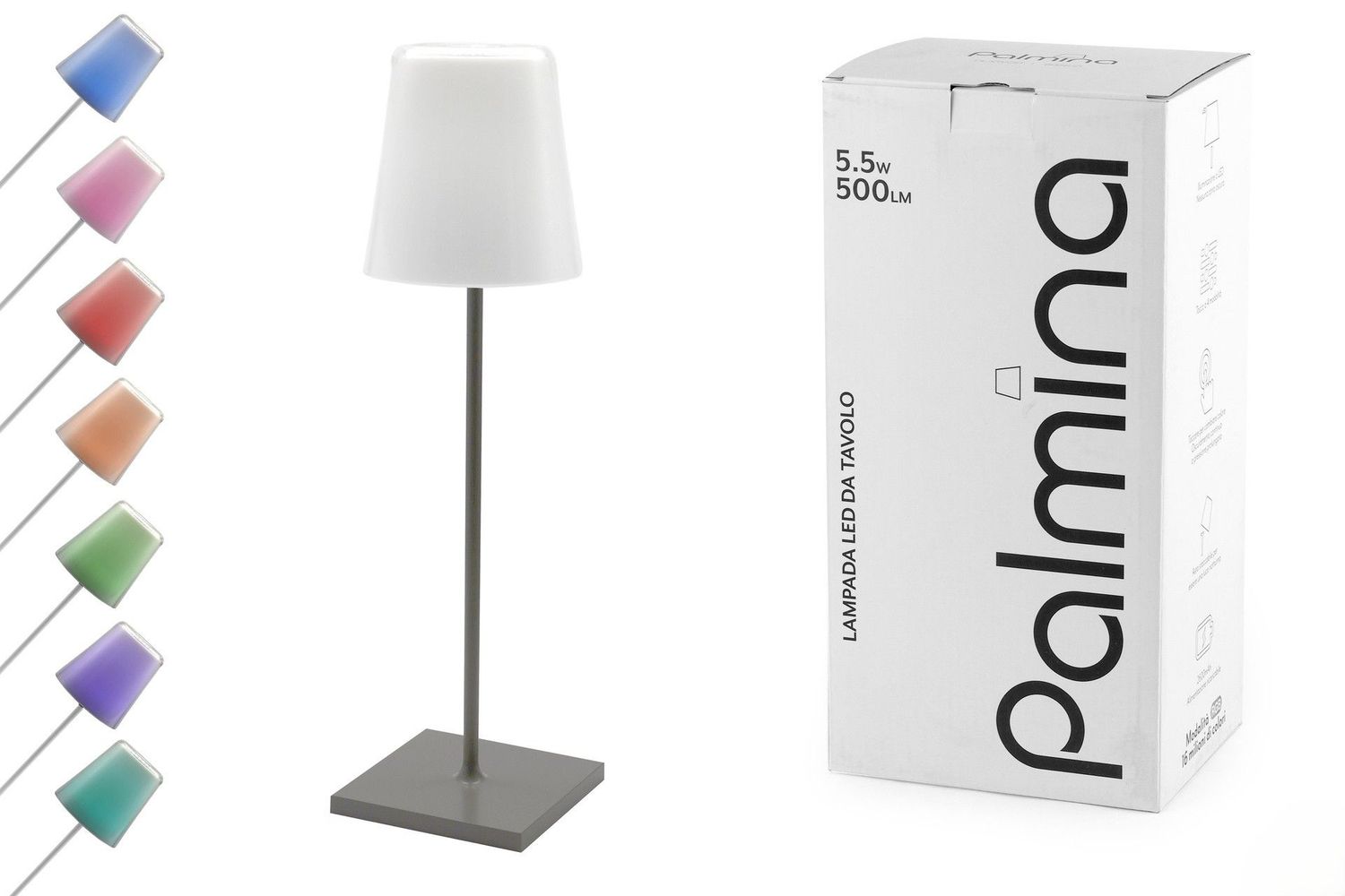 Tirolix - Palmina Lampada Da Tavolo Led Tortora
