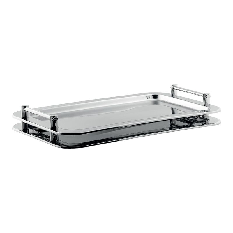 Yegam - Vassoio inox con maniglie 57 x 42,5 cm