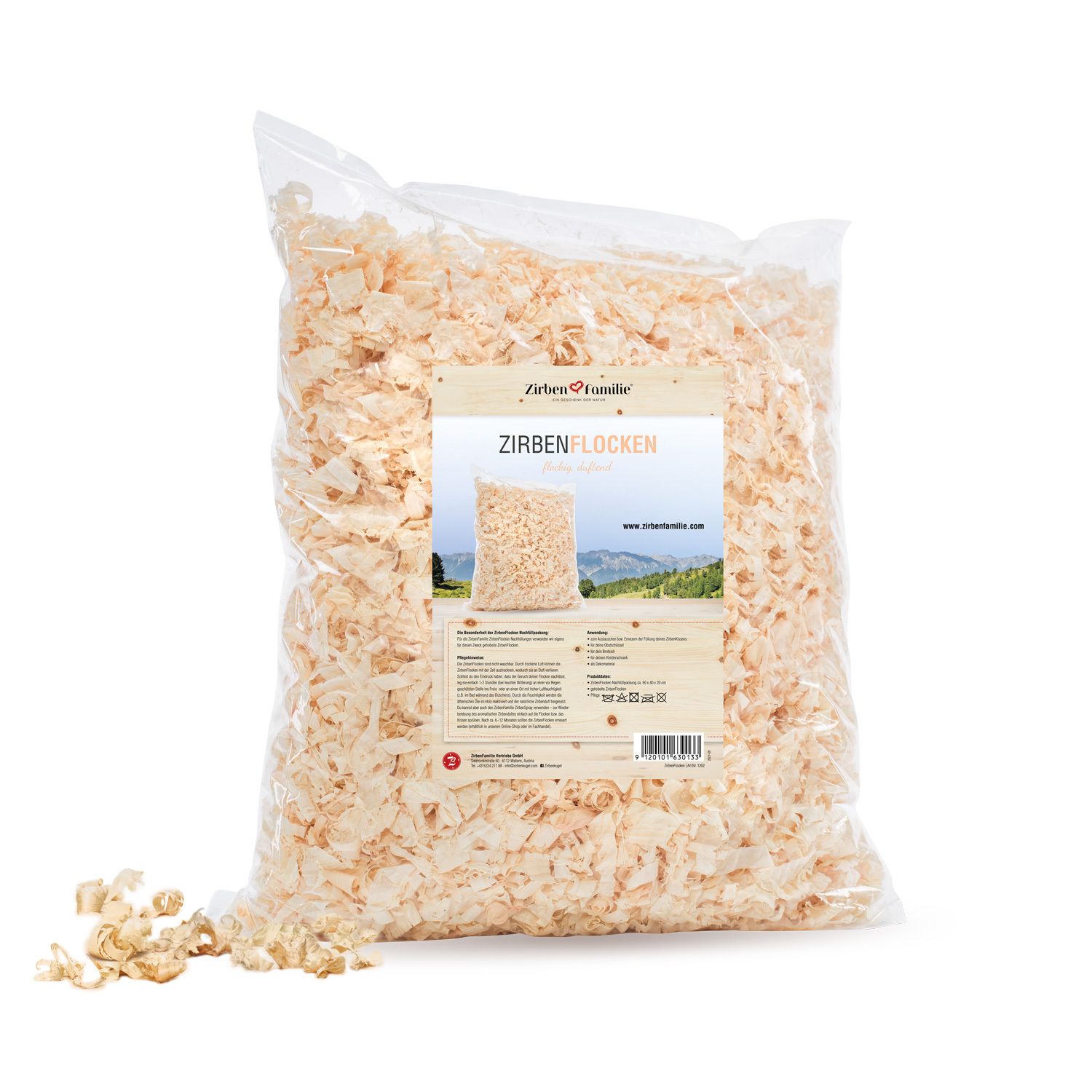 Zirbenfamilie - Fiocchi trucciolo di cirmolo ricarica