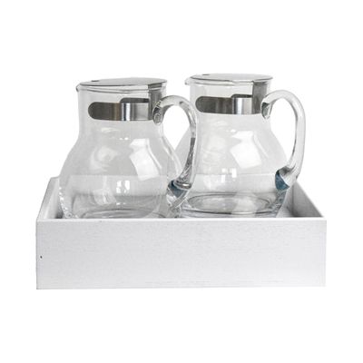 Yegam - Espositore refrigerato con 2 caraffe bianco GN 1/2 T-Collection