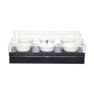 Yegam - Espositore per frutta secca con 6 ciotole nero GN 1/1 T-Collection