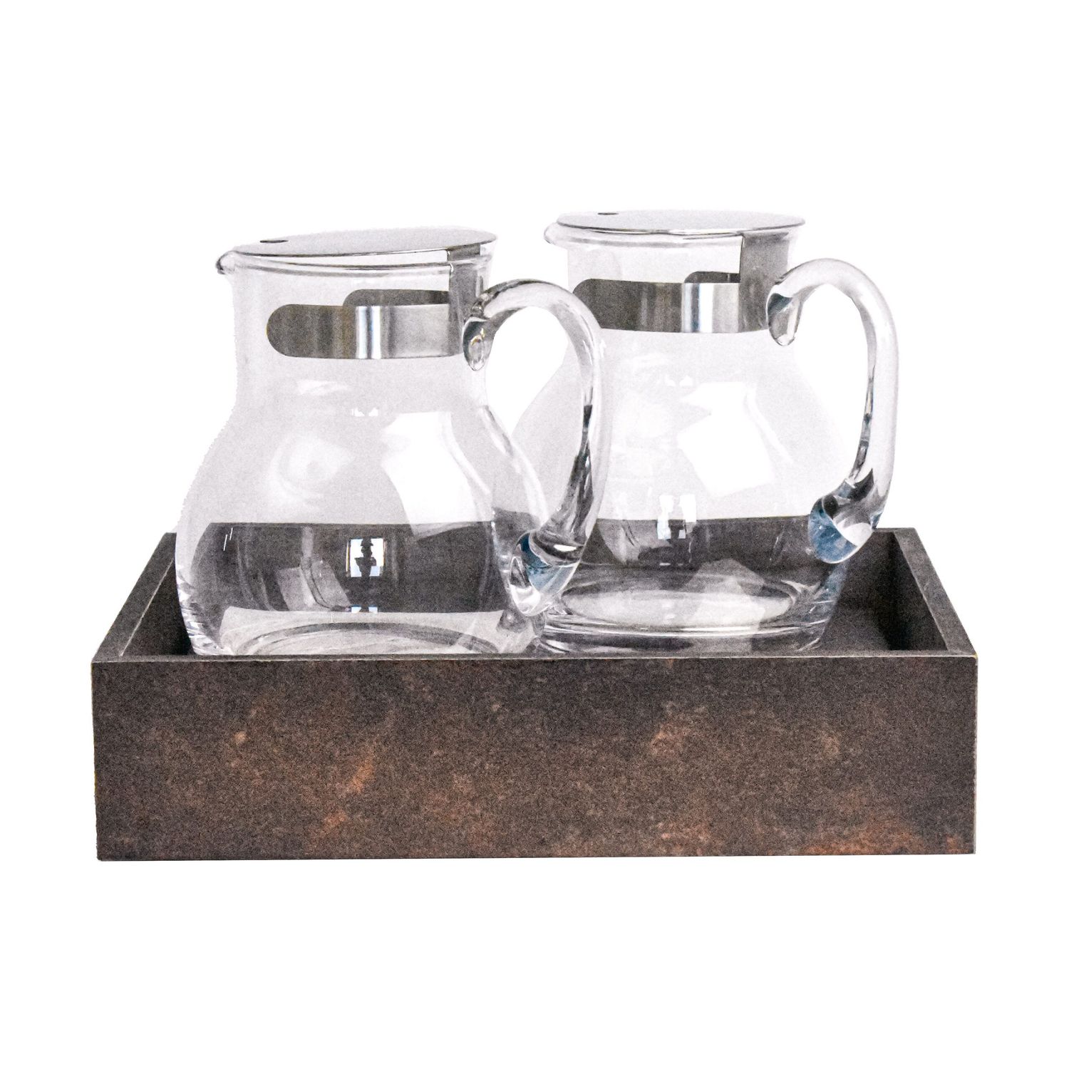 Yegam - Espositore refrigerato con 2 caraffe in ruggine GN 1/2 T-Collection