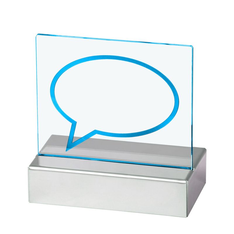 Yegam - Led display in plexi scrivibile quadrato 13,3 x 13,5 cm