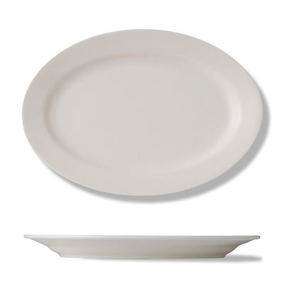 Yegam - Piatto coupe ovale 30,5 cm China White