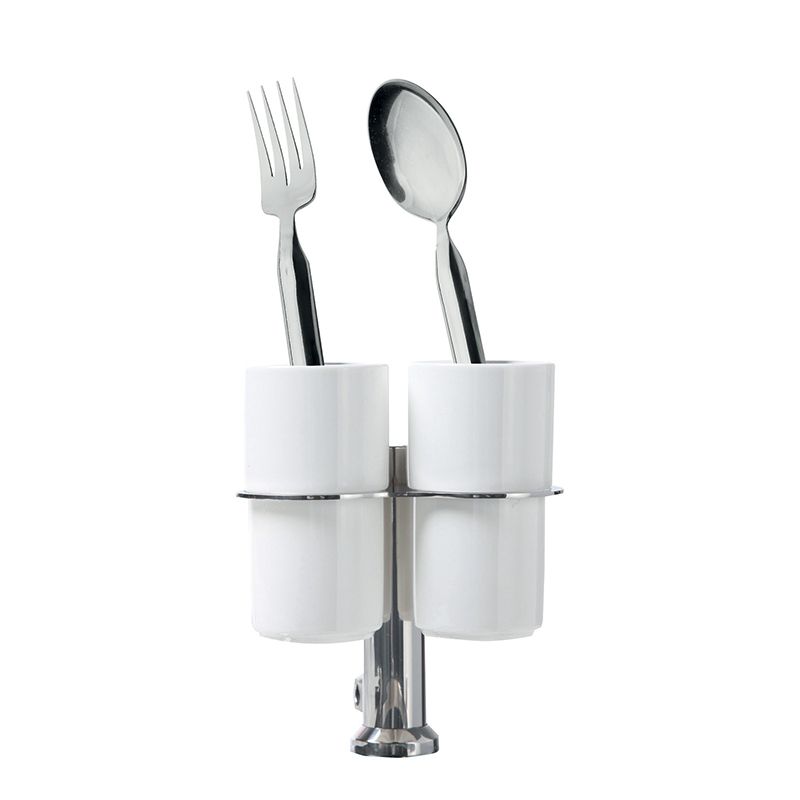 Yegam - Porta posate (forchetta + cucchiaio) Domino