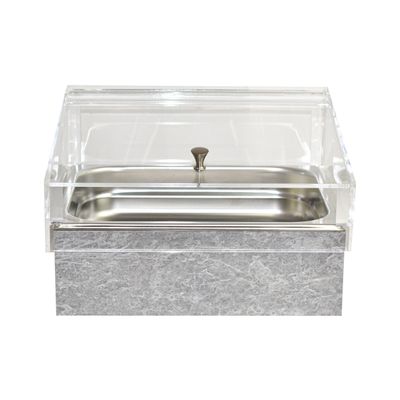 Yegam - Espositore Refrigerato con Vascha GN 1/2 cemento T-Collection