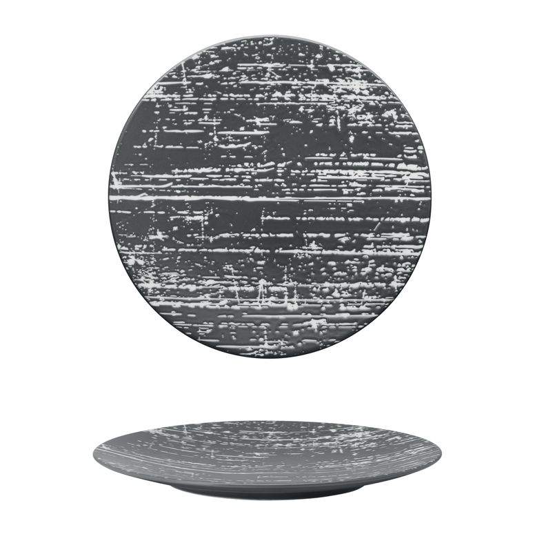 Yegam - Piatto piano 21 cm Grigio Drizzle