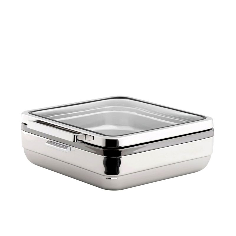 Yegam - Scaldavivande quadrato con banda PVD nera 39,5 x 43,5 cm