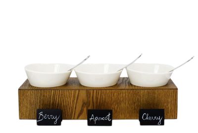 Yegam - Espositore per marmellate con 3 ciotole 404 ml