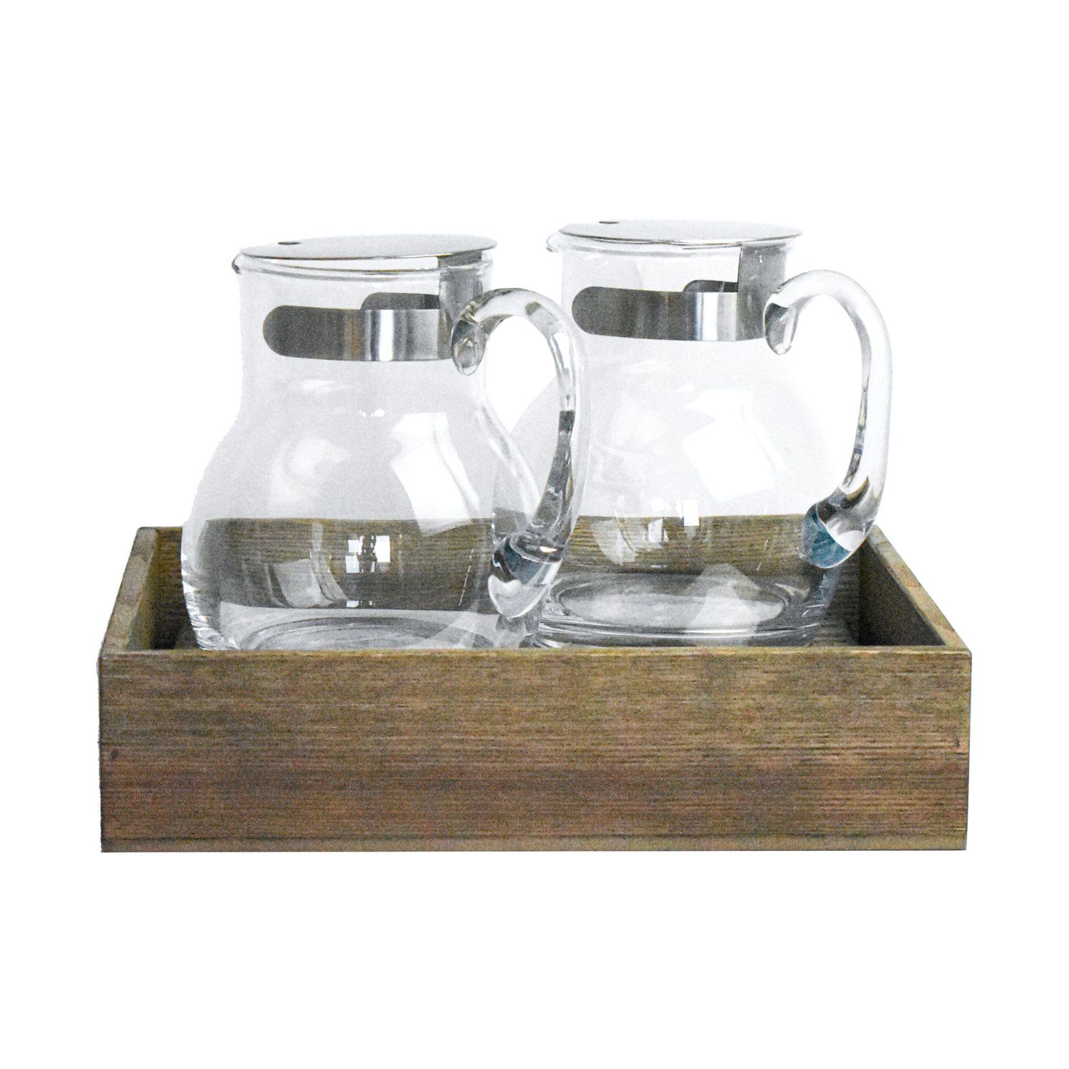 Yegam - Espositore refrigerato con 2 caraffe in frassino GN 1/2 T-Collection