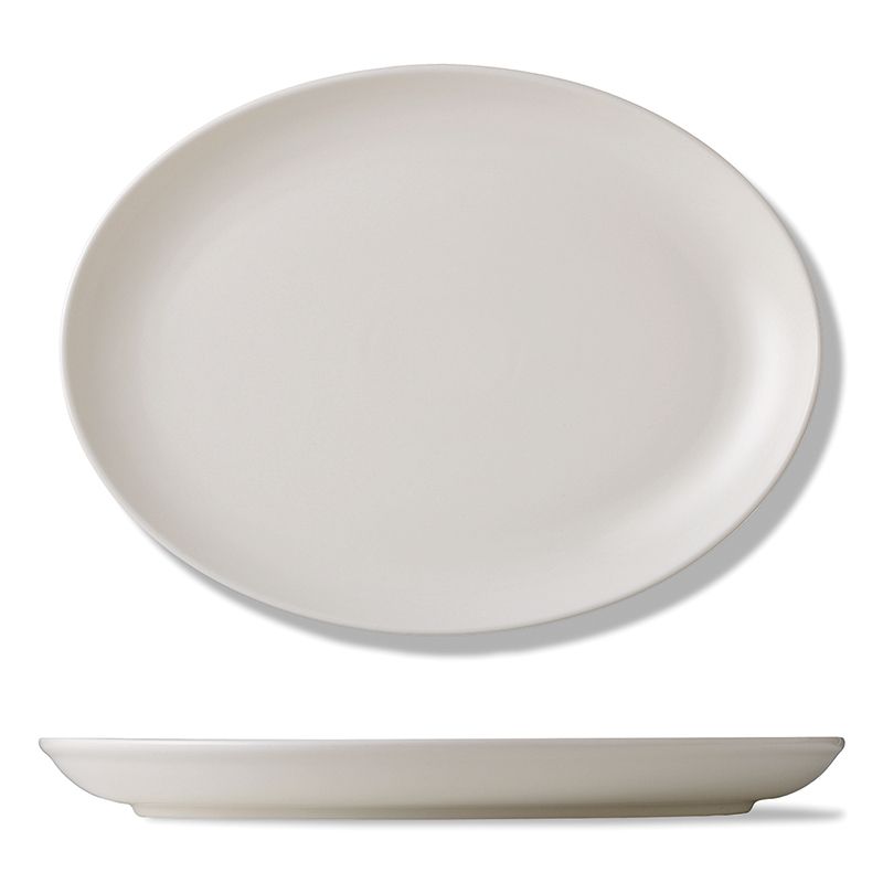 Yegam - Piatto coupe ovale 32,5 cm China White