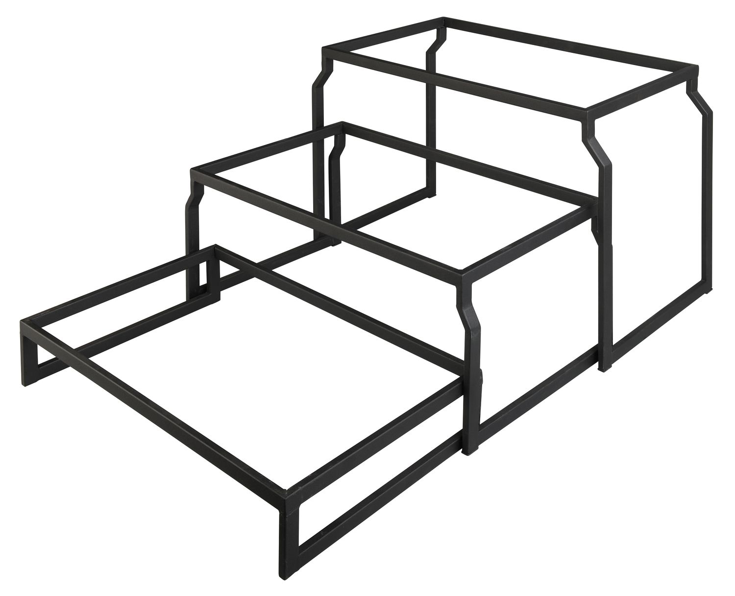 Yegam - Set di alzate in acciaio GN 1/1 3 livelli