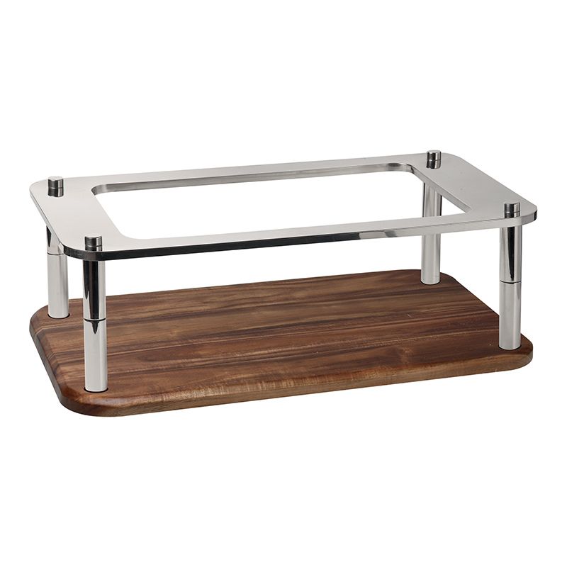 Yegam - Stand inox rettangolare con base GN 1/1 Domino