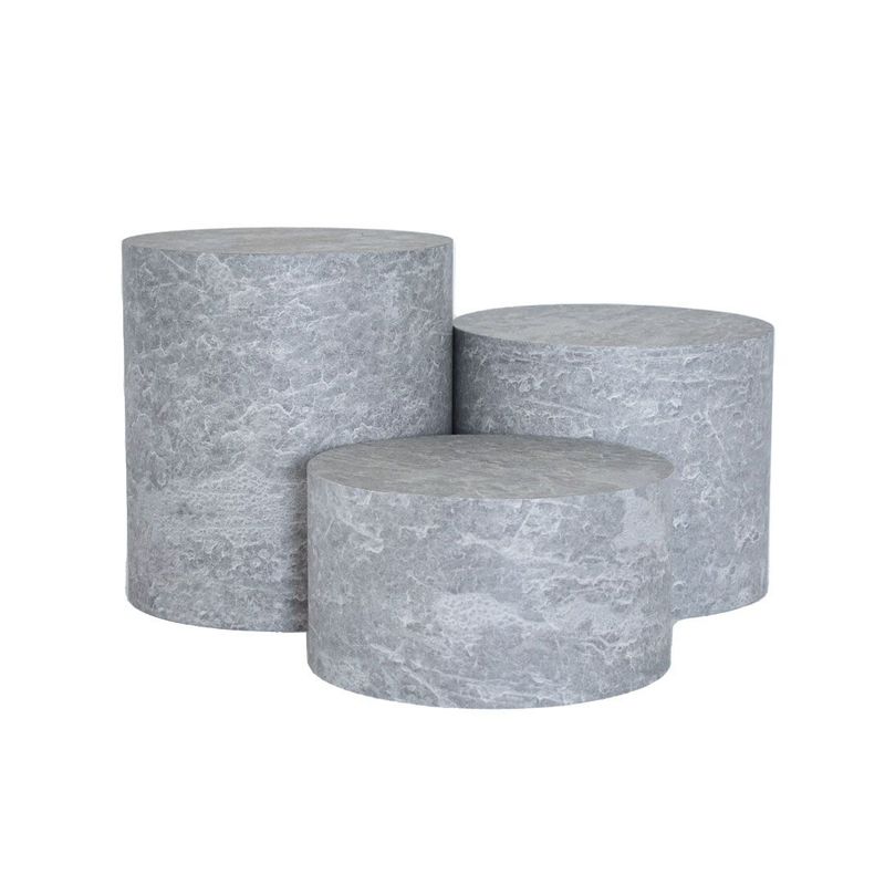 Yegam - Alzata cilindrica in materico cemento 223 x 120 mm