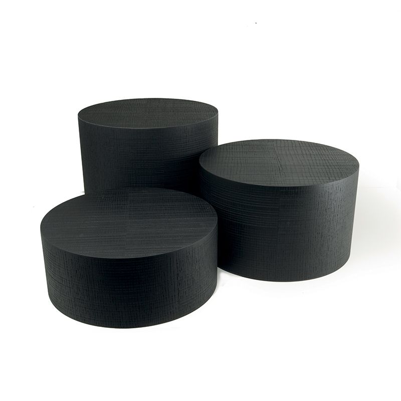 Yegam - Alzata cilindrica in legno nero 300 x 240 mm