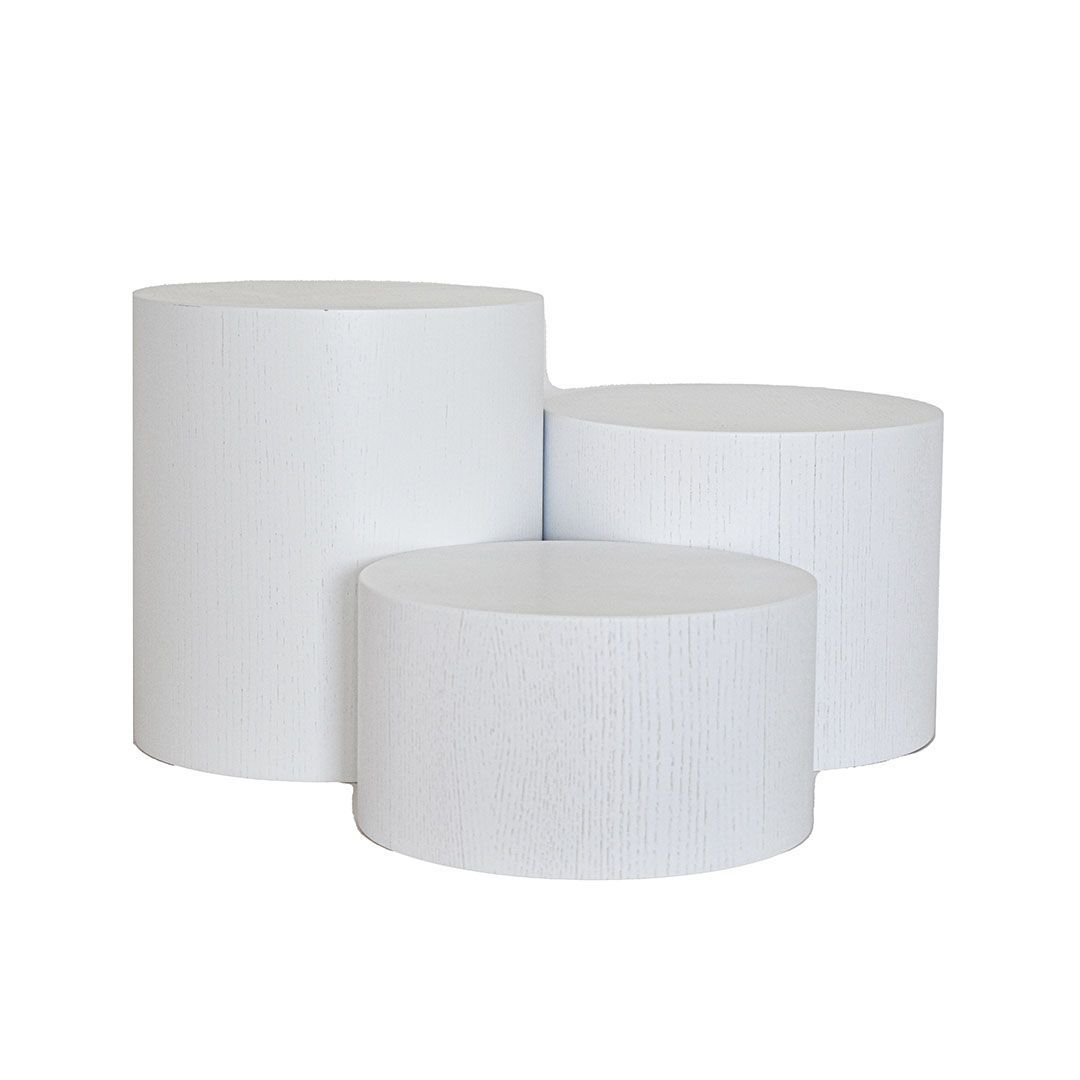 Yegam - Alzata cilindrica in legno bianco 223 x 180 mm