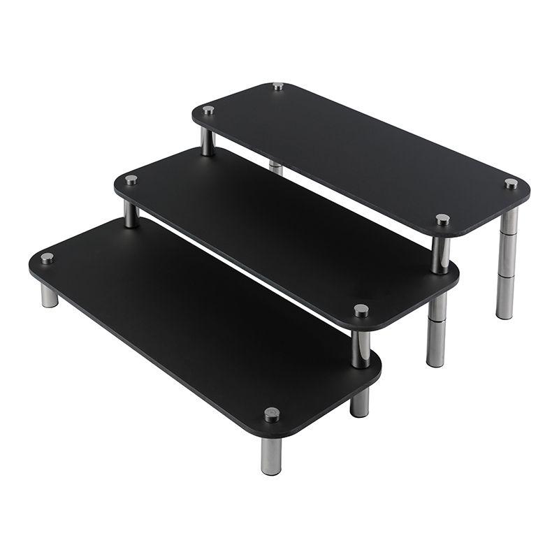 Yegam - Alzata in acrilico 3 piani nero 61,5 x 60,5 cm Domino