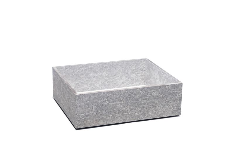 Yegam - Cassetta in finitura cemento GN 1/2 h 10 cm T-Collection