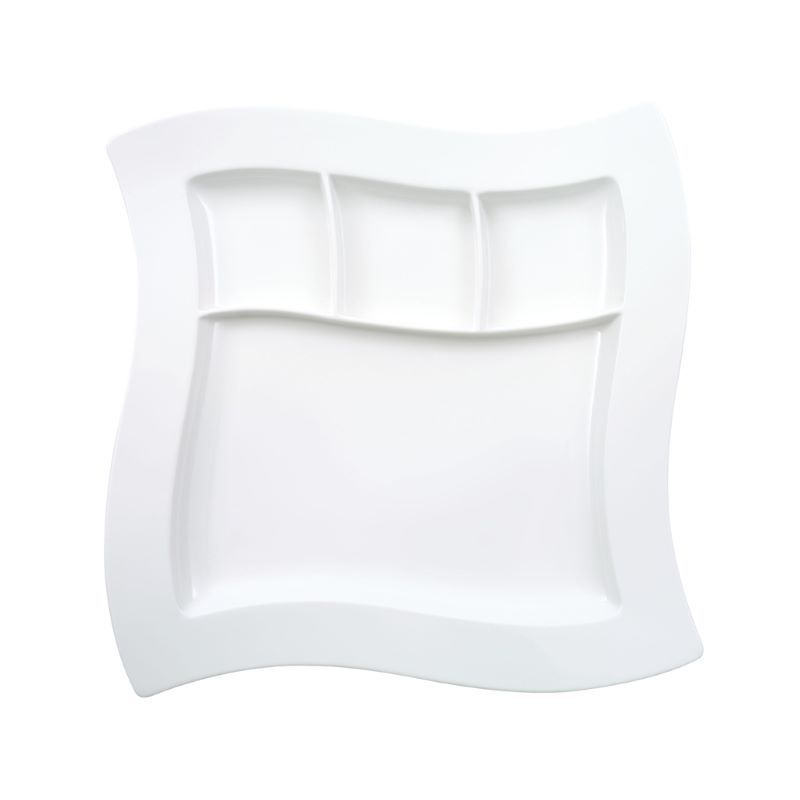 Villeroy &amp; Boch, NewWave - Piatto quadrato con scomparti 27 x 27 cm