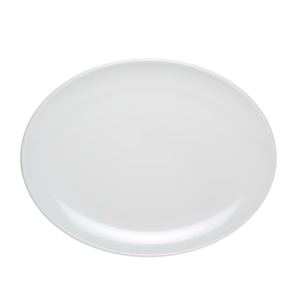 Vassoio Ovale 33 x 25,5 cm Bianco Melamina - Tirolix