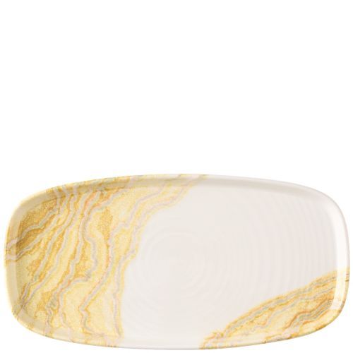 Vassoio Oblungo Bordo Verticale 35 X 18,5 Cm Inked Collection Tide Gold - Churchill