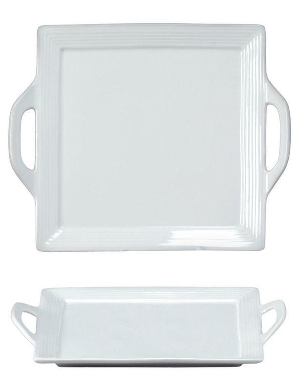 Vassoio Quadrato Con Manici 26 x 26 cm Plates - Tirolix