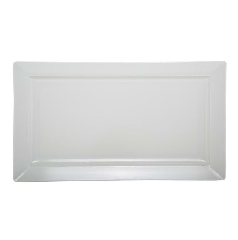 Vassoio Rettangolare 36 x 20,5 cm Bianco Melamina - Tirolix