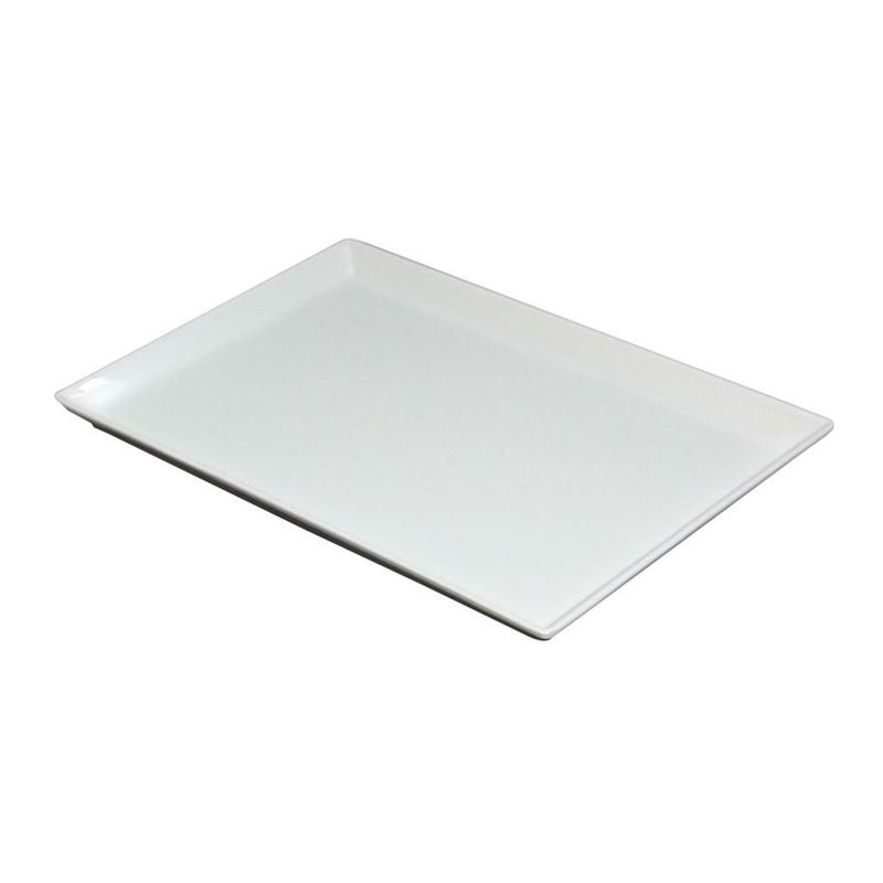 Vassoio Rettangolare 35 x 24 cm Bianco Melamina - Tirolix
