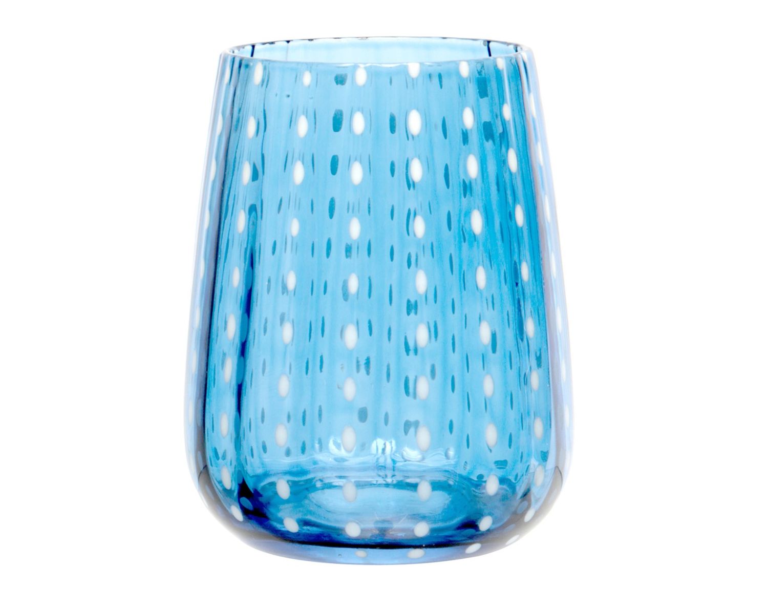 Vetreria Artistica - Bicchiere azzurro 36 cl Perlage