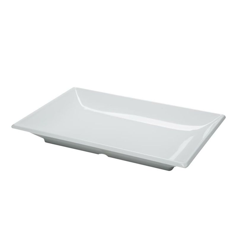 Vassoio Rettangolare 40,5 x 27,5 cm Bianco Melamina - Tirolix