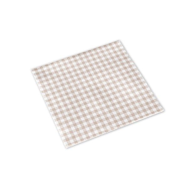 Tovagliolo Vichy Sabbia 33x33 cm - 1200 Pezzi - Pack Service
