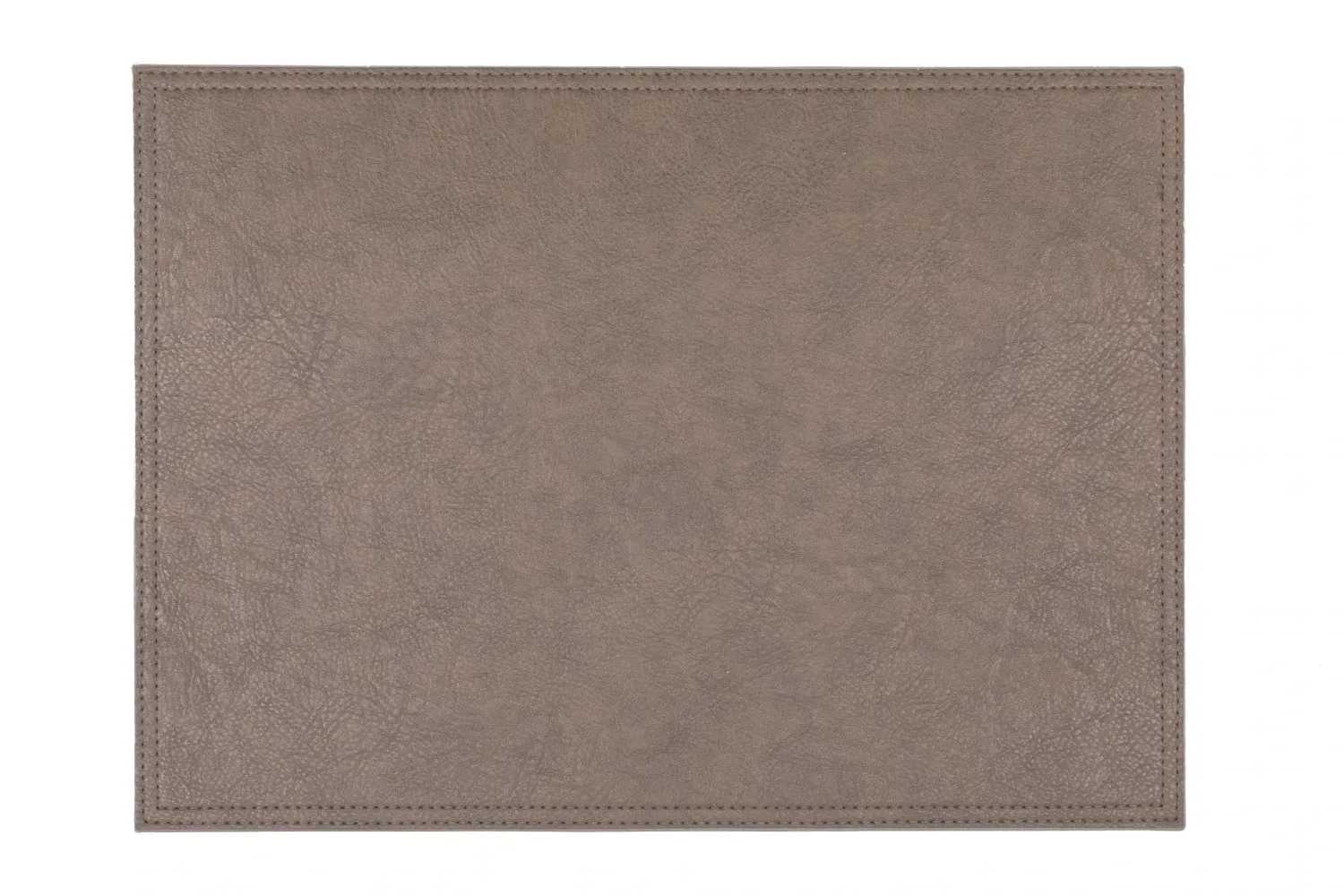 Tovaglietta Finta Pelle con Ricamo 33x45 cm Grigio - Tirolix
