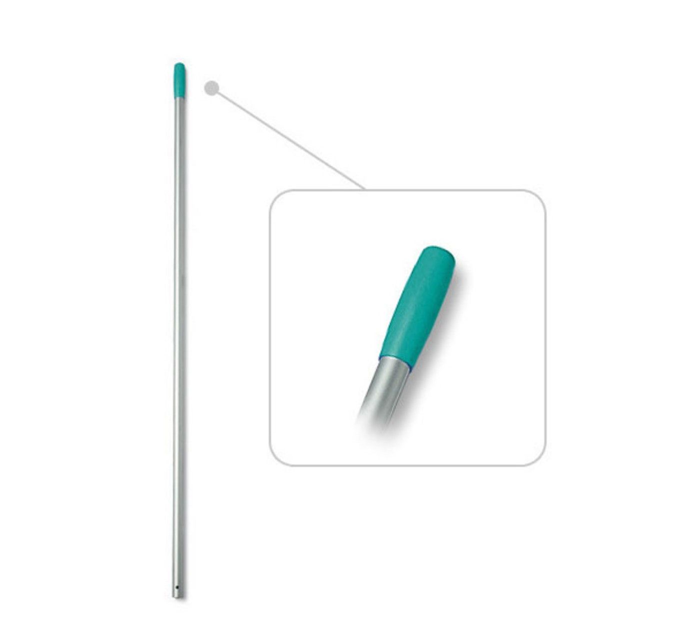 TTS - Manico con foro in alluminio 150 x 2,3 cm