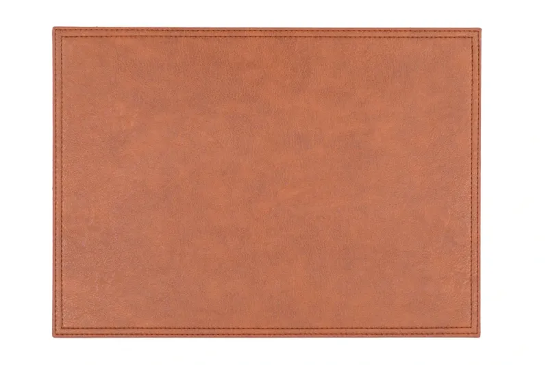 Tovaglietta Finta Pelle con Ricamo 33x45 cm Marrone - Tirolix